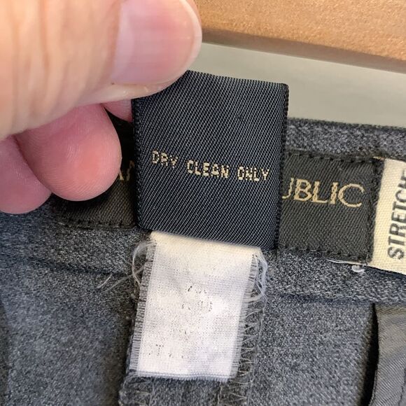 Banana Republic Harrison Gray Stretch High Rise Straight Leg Dress Pants Size 6 - Picture 8 of 13